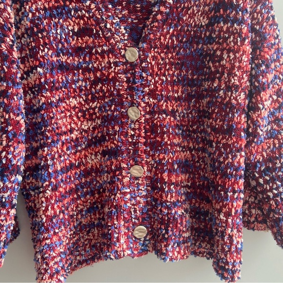 Marc New York Pink Colorful Chunky Knit Sweater Cardigan - Picture 7 of 9